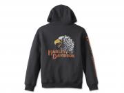 Pullover "Classic Eagle Zip-Up Hoodie Black"_1