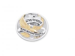 HARLEY-DAVIDSON "LIVE TO RIDE" KOLLEKTION - GOLD / Timer Deckel - Modelle mit vertikalen Befestigungsbohrungen 32585-90T