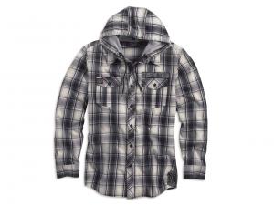 SHIRT-L/S W/HOOD,PLAID 96727-12VM