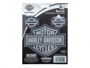 H-D Etched Look Chrome Decal CG26021