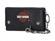 B&S Patch Trucker Chain Wallet Black MU-MWM093-08