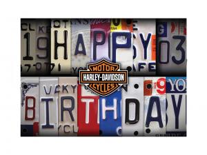 H-D LICENSE PLATE - BIRTHDAY CARD TRADHDL-20002