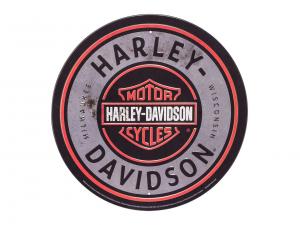 H-D Bar and Shield Round Tin Sign TRADHDL-15543