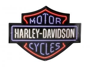 H-D Neon Bar and Shield Tin Sign TRADHDL-15536