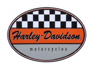 H-D Racing Oval Tin Sign TRADHDL-15534
