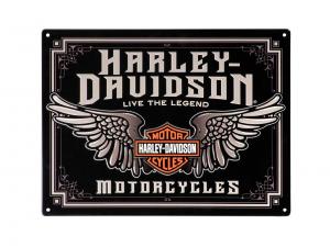 H-D Winged Bar and Shield Tin Sign TRADHDL-15544