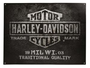 LEATHER TEXTURE METAL SIGN 96826-17V