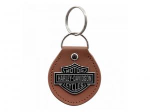 Bar & Shield Brown Vinyl Fob PL4547