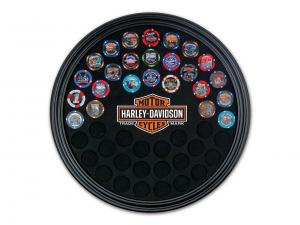 Harley-Davidson Black Poker Chip Round Collectors Frame 47 DW-6988