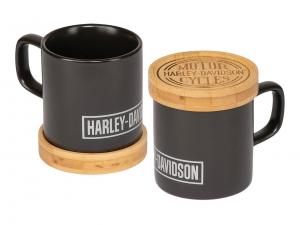 H-D CIRCLE LOGO MUG W/COASTER SET TRADHDL-18615