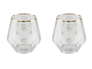 Repeat Silhouette Bar & Shield Stemless Wine Glass Set TRADHDX-98720