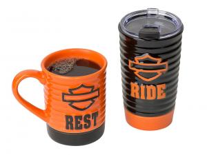 H-D RIDE & REST TRAVEL/COFFEE MUG SET TRADHDL-18611