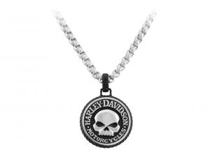 Double Sided Rolo Chain Skull Necklace MODHSN0075