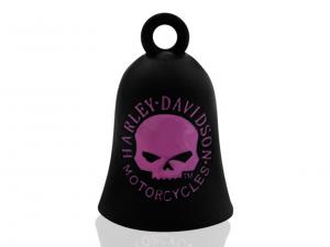 HD Black & Pink Willie G Skull Ride Bell MODHRB060