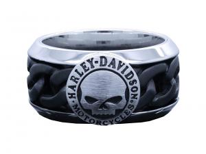 Ring "Black Steel Chain Skull" MODHSR0030