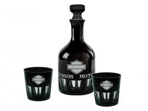 H-D" Silhouette Bar & Shield Decanter Set TRADHDL-18765