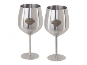 H-D STAINLESS STEEL WINE GLASS SET TRADHDL-18788
