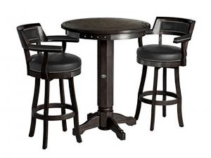 H-D B&S Flames Pub Tisch und Stuhl Set (2 Stühle / Vintage Black Finish) HDL-13201-V