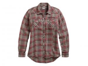 ACID WASHED PLAID SHIRT 96069-17VW