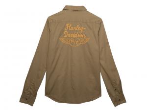 Bluse "Classic Chainstitch Military Dried Herb"_1