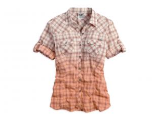 Dip Dye Plaid Woven Shirt 96238-15VW