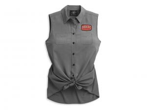 Bluse "Logo Tie Front Shirt" 96493-21VW