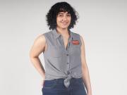 Bluse "Logo Tie Front Shirt"_2