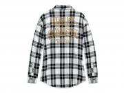 Bluse "METALLIC #1 SKULL BUFFALO PLAID"_1