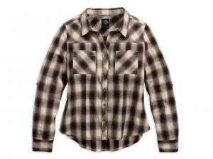 OPEN NECK PLAID SHIRT 96134-17VW