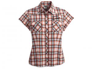 Bluse "Plaid Shirt with Embroidered Graphics" 96365-13VW