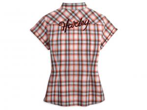 Bluse "Plaid Shirt with Embroidered Graphics"_1
