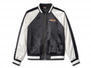 Women's 120th Anniversary Classic Bomber Jacket Colorblocked Black 97448-23VW