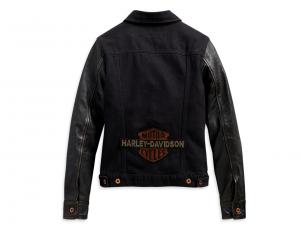 Jacke "LOGO LEATHER SLEEVE DENIM"_1