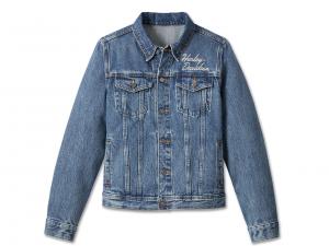 Women's Essential Bar & Shield Denim Jacket - Blue 99040-23VW