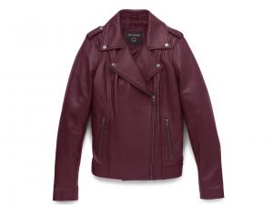 Women's Lisbon Debossed Casual Leather Jacket 97021-22VW