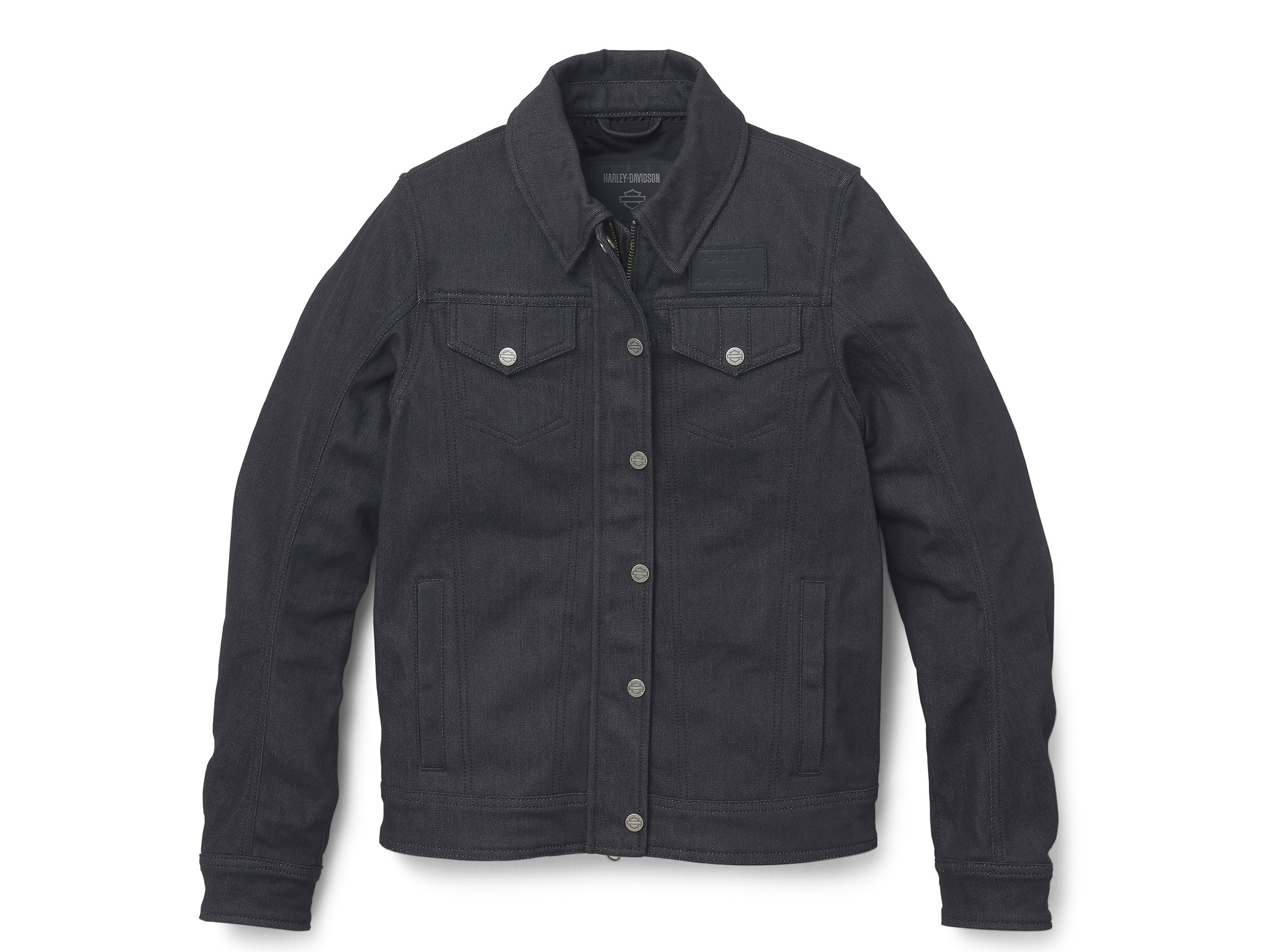 レディ￼ーカーテン Womens's Chisel Denim Trucker Riding Jacket 98119-23VW