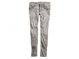 Unique Wash Skinny Jean with Chain Detail 96209-13VW