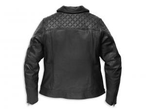 Lederjacke "Bezel Biker Collar Black"_1