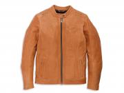 Women's Electra Mandarin Collar Studded Leather Jacket Tortoise 97001-22EW