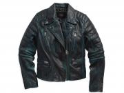 Overdyed Goatskin Leather Biker Jacket 97080-15VW