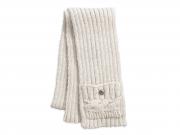 BUTTON ACCENT CABLE KNIT SCARF 97629-18VW