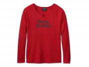 Longleeve "Harley-Davidson Old English Thermal Top Red" 96176-25VW