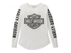 Women's Authentic Bar & Shield Rib-Knit Top White 99112-22VW