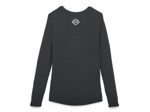 Longsleeve "Metropolitan V Neck Tee Black"_1
