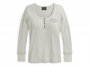 Women's Rose Graphic Henley Knit Top 96389-21VW