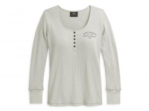 Women's Rose Graphic Henley Knit Top 96389-21VW