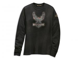 STUDDED DISTRESSED EAGLE TEE 99124-19VW