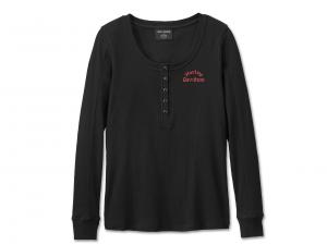 Longsleeve "Timeless Henley Black" 96168-25VW