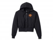 Women's 120th Anniversary Zip Front Hoodie Black 97550-23VW