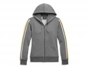 Pullover "Bar & Shield Sleeve Stripe Zip Front Hoodie" 96387-21VW